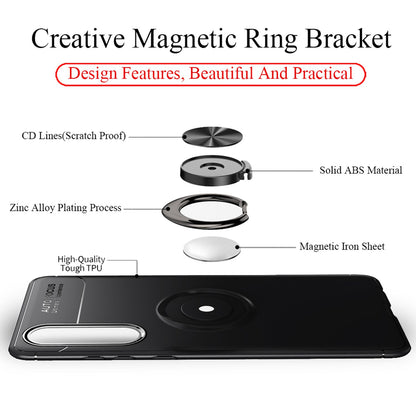 NALIA Ring Hülle für Huawei P30, Silikon Handyhülle Magnetisch für KFZ Halterung