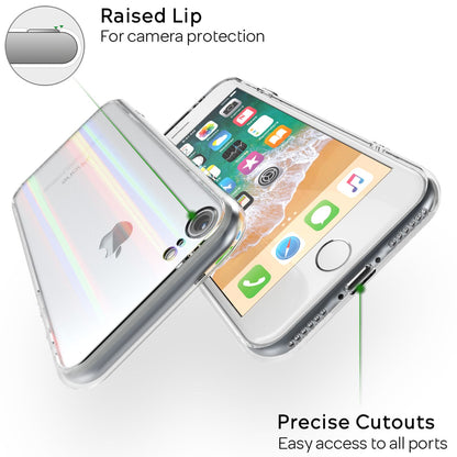 NALIA Handy Hülle für iPhone SE 2022 / SE 2020 / 8 / 7, Glas Case Schutz Cover