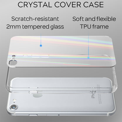 NALIA Handy Hülle für iPhone SE 2022 / SE 2020 / 8 / 7, Glas Case Schutz Cover