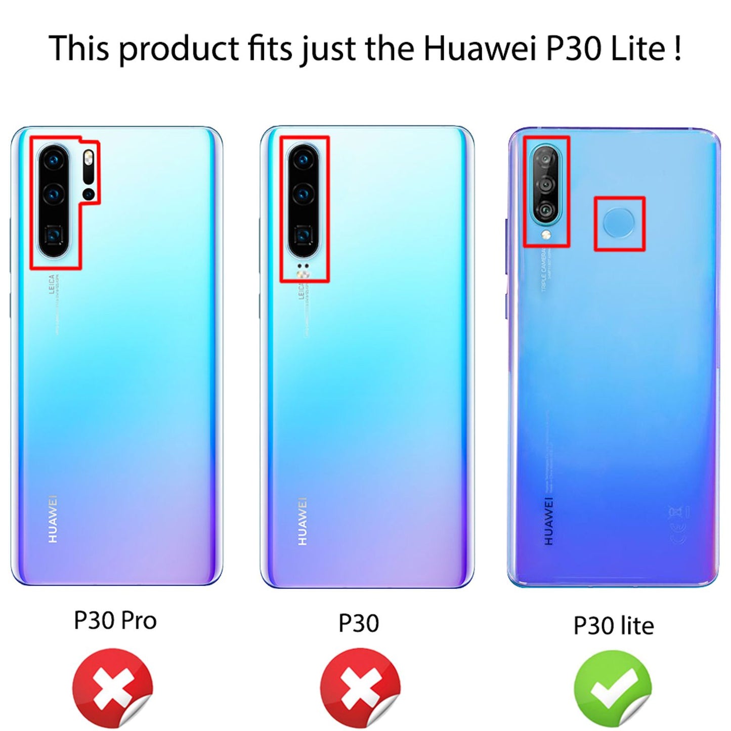 NALIA Motiv Handyhülle für Huawei P30 Lite, TPU Schutz Case Cover Tasche Bumper Etui