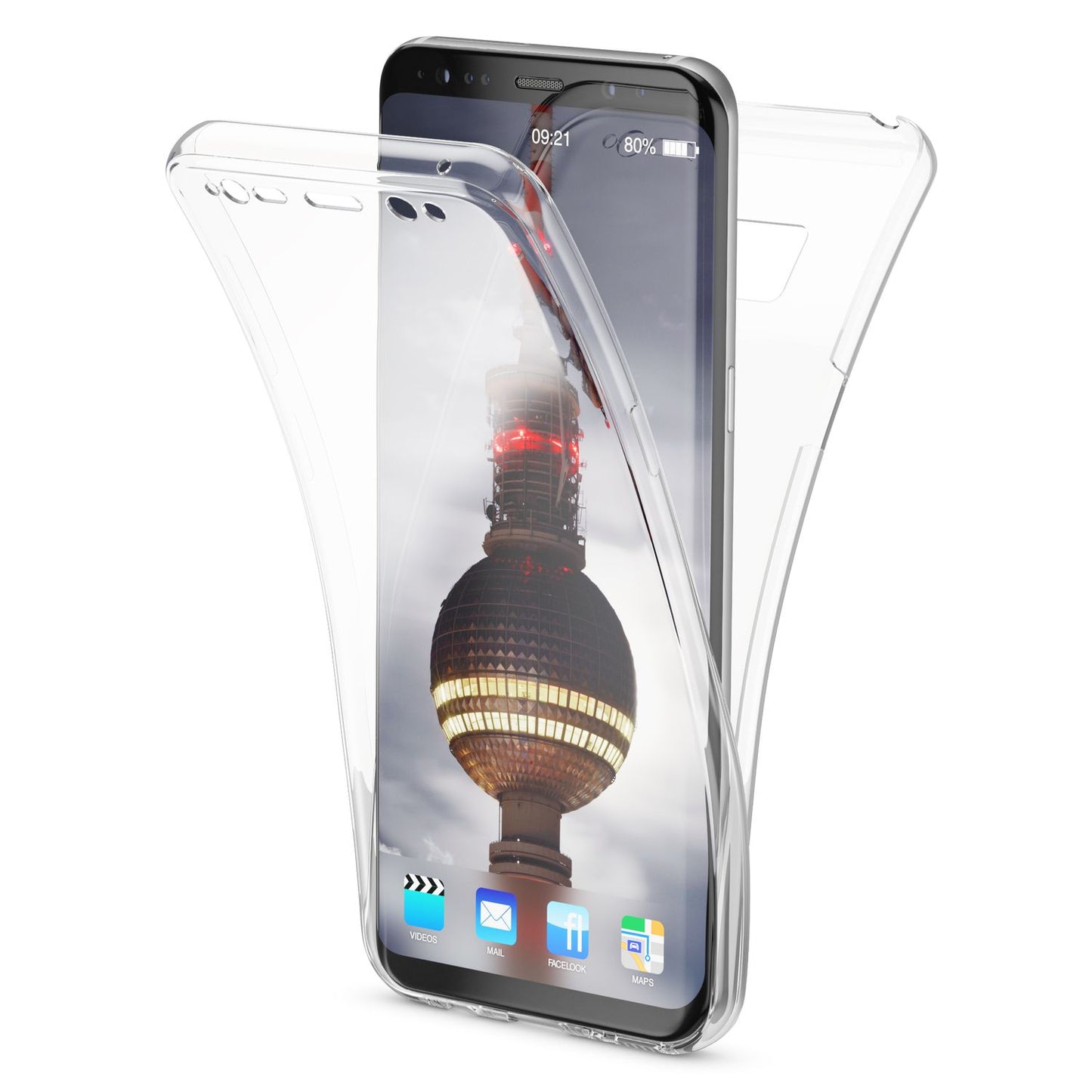 NALIA Handy Hülle für Samsung Galaxy S8 Plus, 360 Grad Silikon Case Cover Tasche