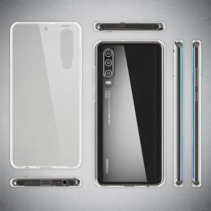 NALIA Handy Hülle für Huawei P30, 360 Grad Full Cover Case Tasche Bumper Etui