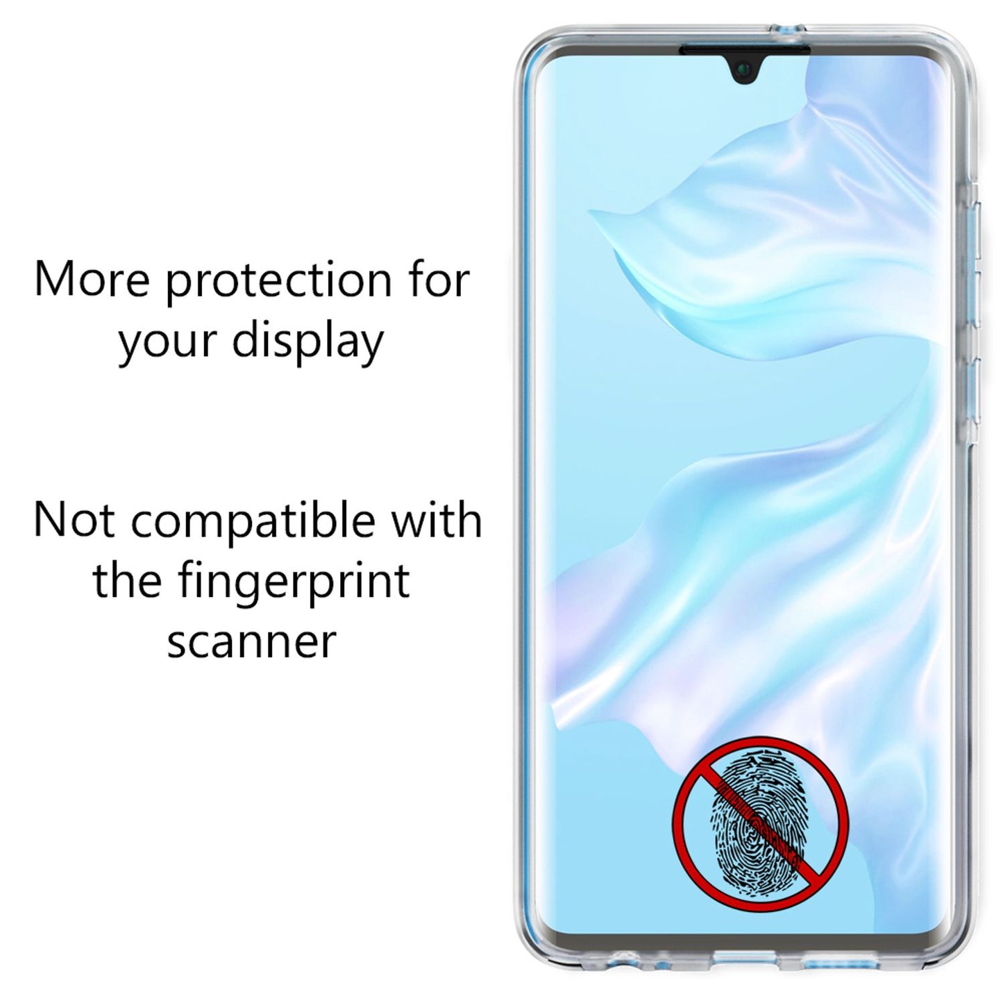 NALIA 360 Grad Handy Hülle für Huawei P30, Slim Schutz Case Cover Tasche Bumper