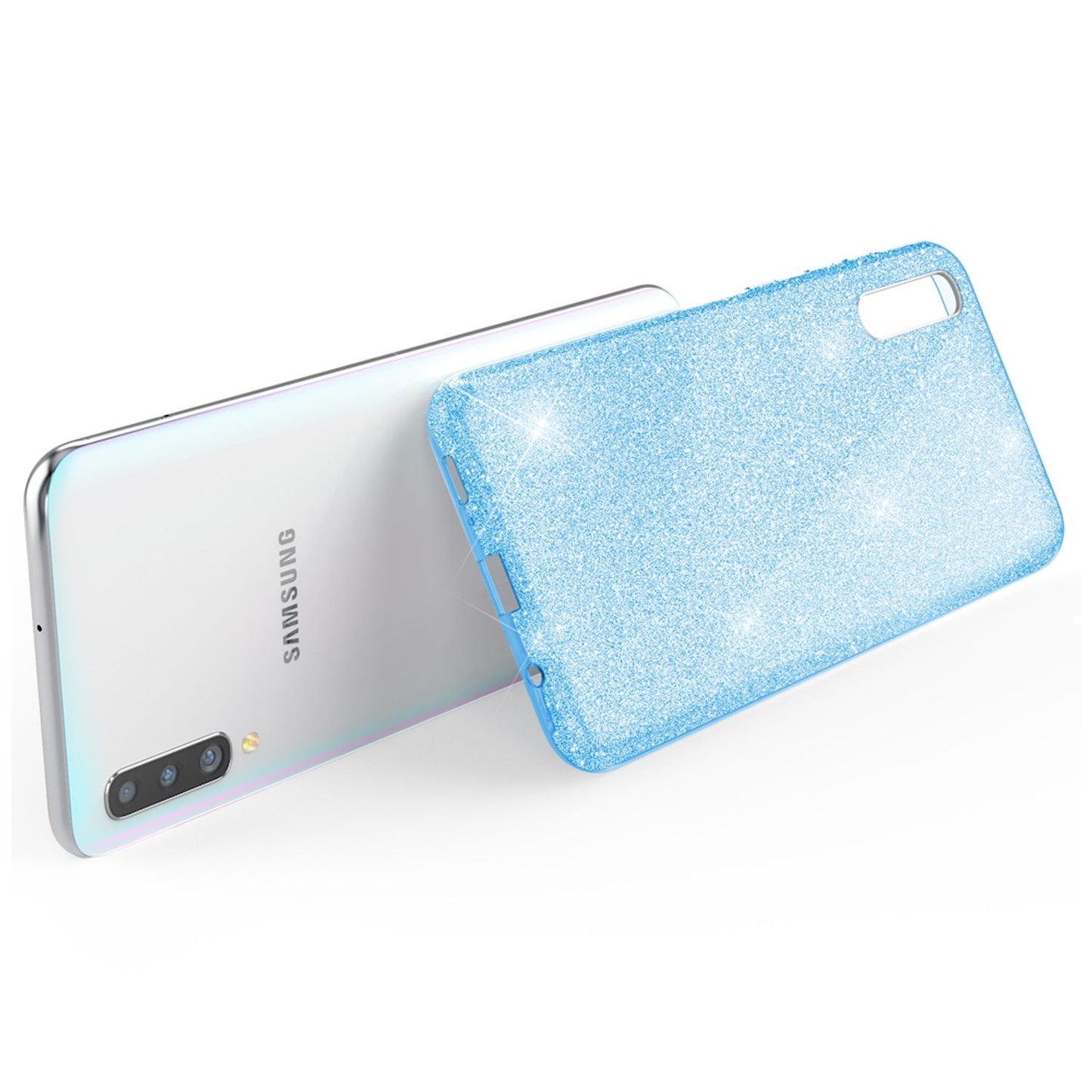 NALIA Glitzer Handyhülle für Samsung Galaxy A50, Diamant Schutzhülle Glitzer Handyhülle