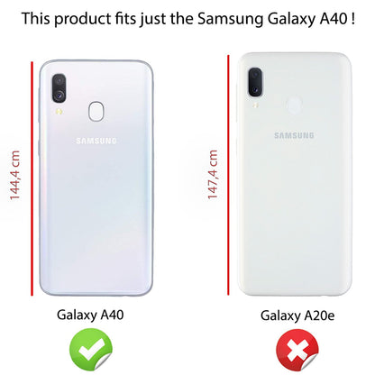 NALIA Handyhülle für Samsung Galaxy A40 Hülle, Karbon Stylische Handyhülle