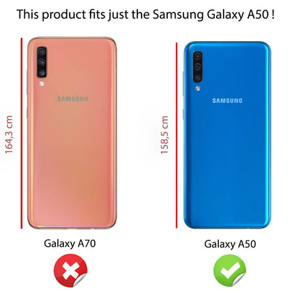 NALIA Handyhülle für Samsung Galaxy A50 Hülle, Karbon Stylische Handyhülle