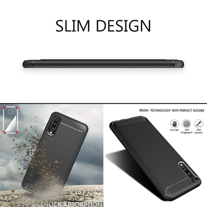 NALIA Design Case für Samsung Galaxy A70 Hülle, Karbon Stylische Handyhülle