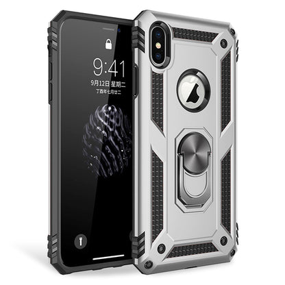 NALIA Ring Handy Hülle für iPhone X XS, 360 Grad Schutz Case Cover Tasche Etui