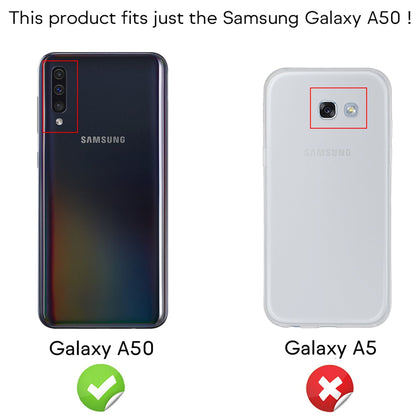 NALIA Ring Handy Hülle für Samsung Galaxy A50, 360 Grad Schutz Case Cover Tasche