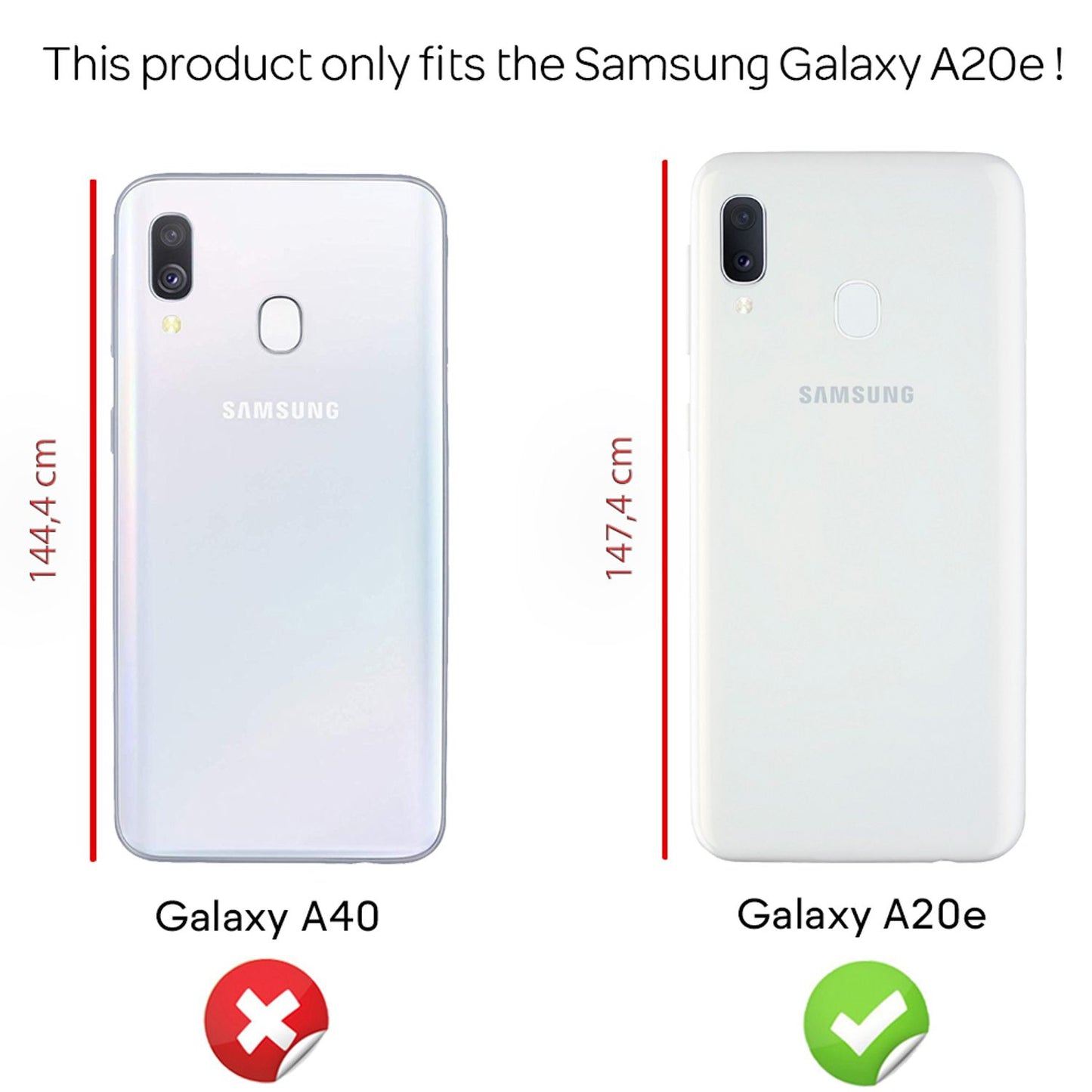 NALIA Ring Handy Hülle für Samsung Galaxy A20e, Case Cover Display Schutz Glas