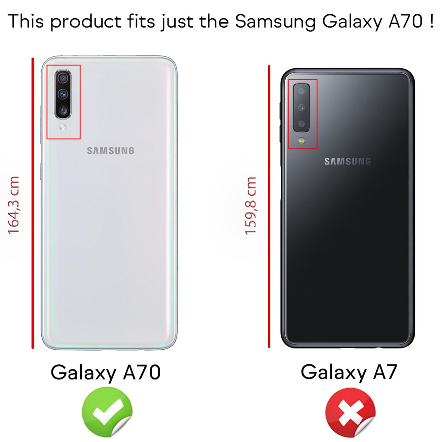 NALIA Ring Handy Hülle für Samsung Galaxy A70, Case Cover Display Schutz Glas