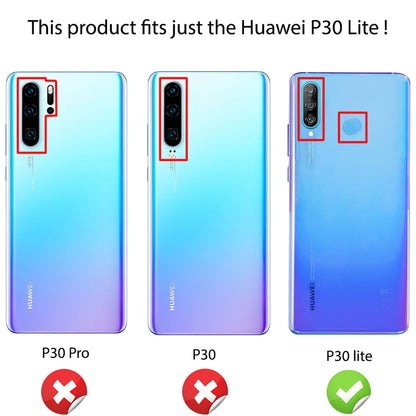 NALIA Ring Handy Hülle für Huawei P30 Lite, Case Cover Etui Display Schutz Glas