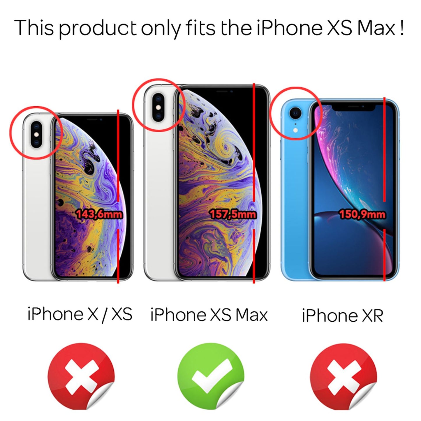 NALIA Handy Hülle für iPhone XS Max, Hartglas Marmor Design Schutz Case Cover