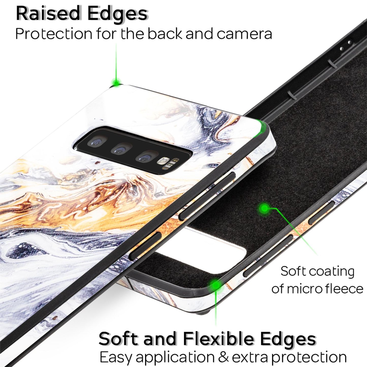 NALIA Handy Hülle für Samsung Galaxy S10, Marmor Design Case Cover Tasche Bumper