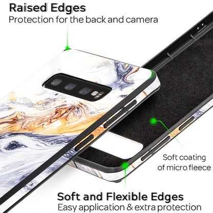 NALIA Handy Hülle für Samsung Galaxy S10 Plus, Marmor Design Schutz Case Cover