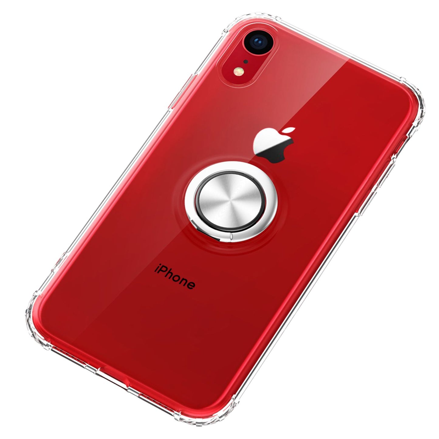 NALIA Pop-Up Ring Hülle für iPhone XR, 360° Handy Schutz Case Cover Tasche Etui