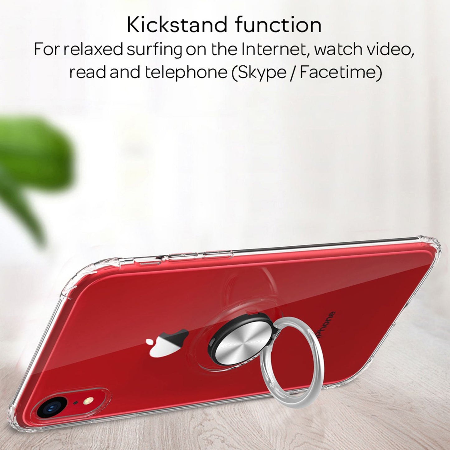 NALIA Pop-Up Ring Hülle für iPhone XR, 360° Handy Schutz Case Cover Tasche Etui