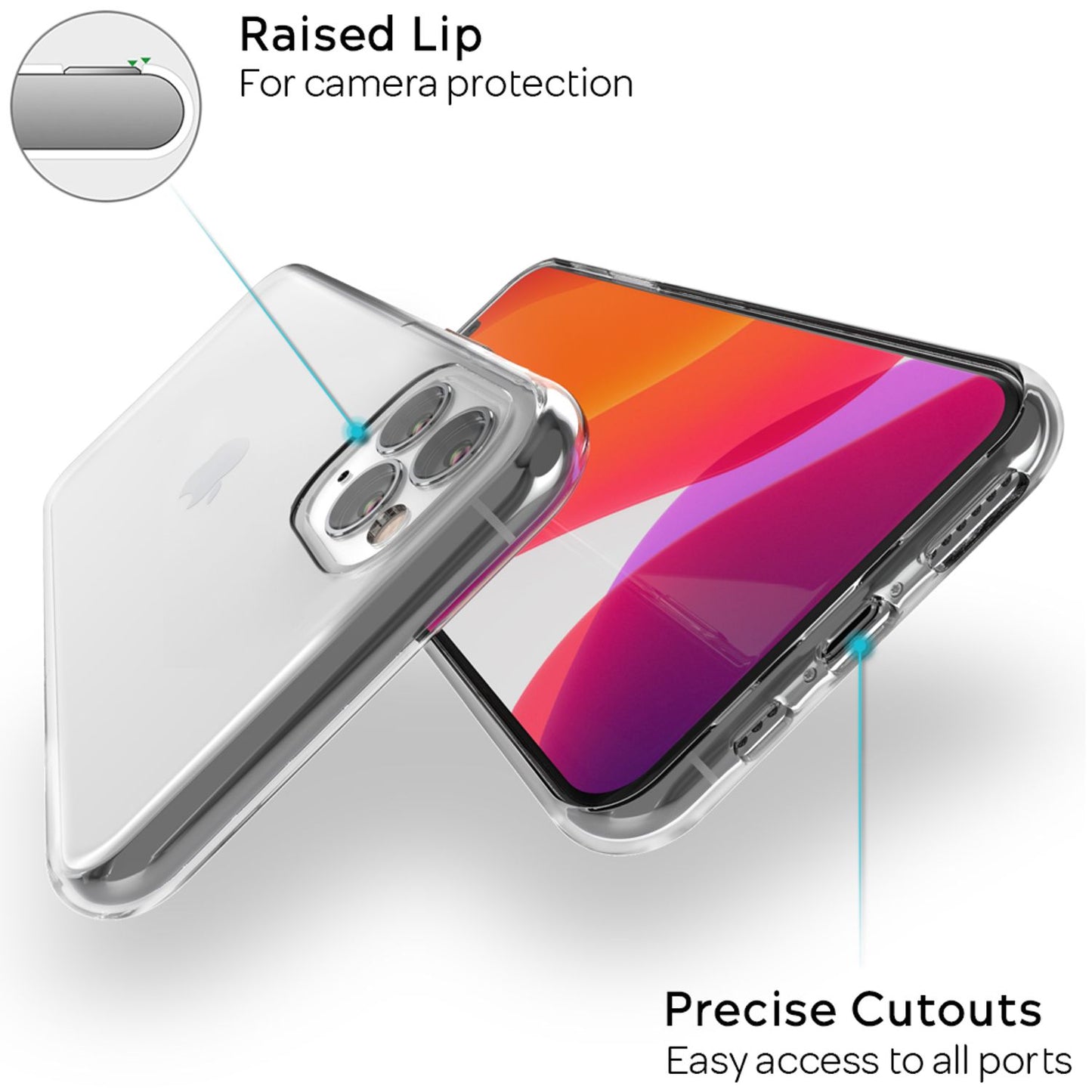 NALIA Handyhülle für Apple iPhone 11 Pro Hülle, Dünne Silikon Schutzhülle Case