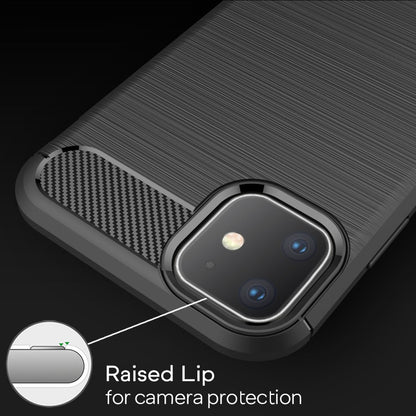 NALIA Handyhülle für Apple iPhone 11 Hülle, Karbon Optik Stylische Handyhülle