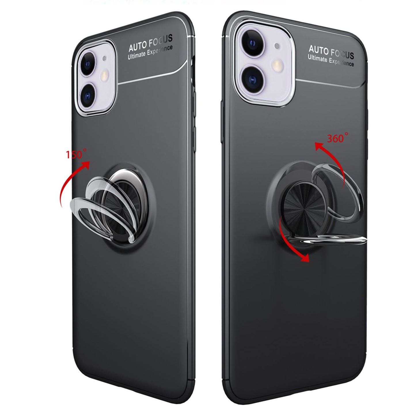 NALIA Ring Handyhülle für iPhone 11, Schutz Cover Magnetisch Silikon Case Bumper Etui
