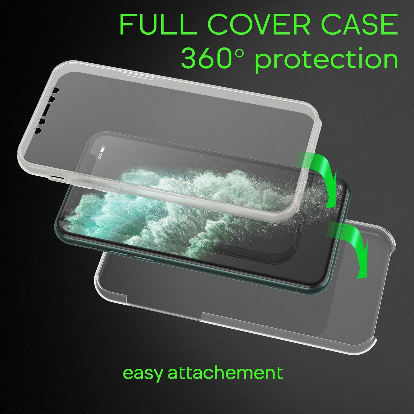 NALIA Handy Hülle für iPhone 11 Pro Max, Full-Cover Schutz Case Cover Bumper