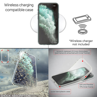 NALIA Handy Hülle für iPhone 11 Pro, Full-Cover TPU  Schutz Case Cover Bumper