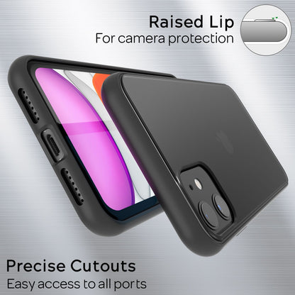NALIA Handy Hülle für iPhone 11, Hard case & Silikon Bumper Cover Schutz Tasche