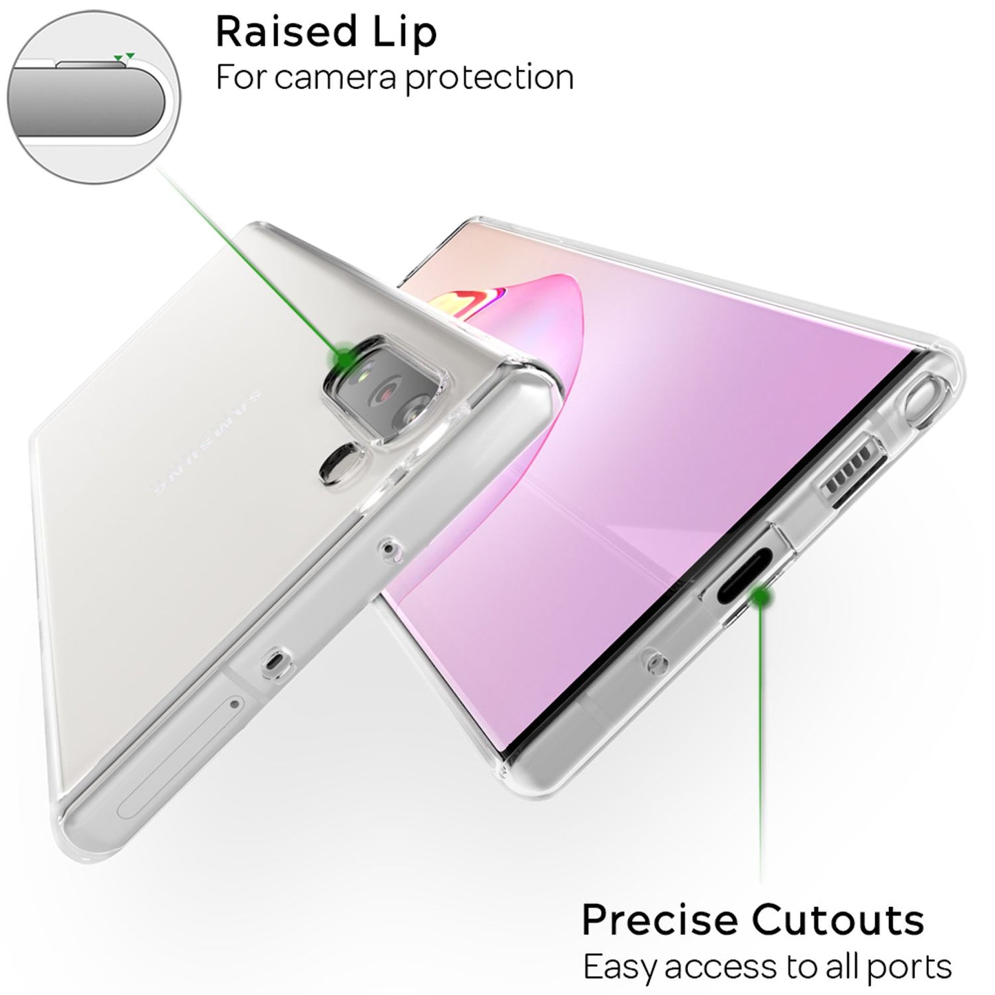 NALIA Handyhülle für Samsung Galaxy Note10 Hülle, Dünne Silikon Schutzhülle Soft