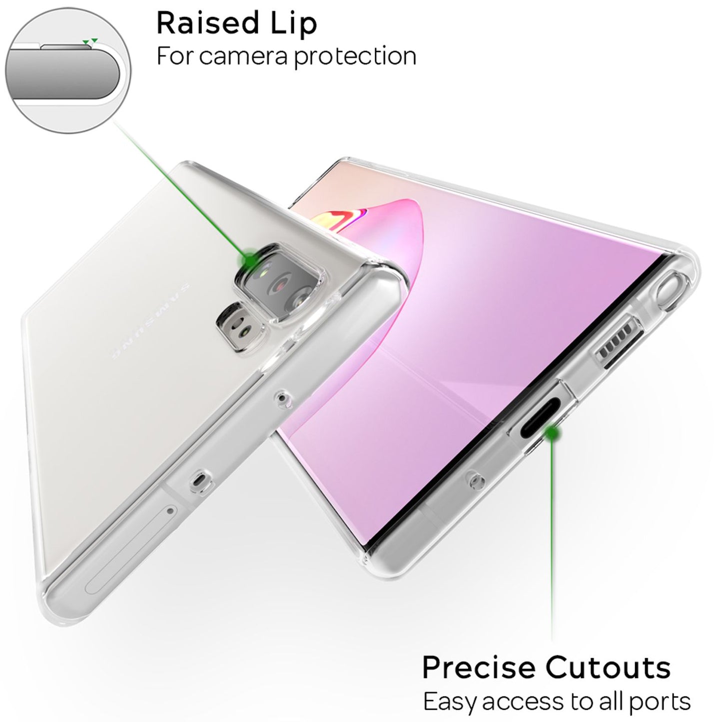 NALIA Handyhülle für Samsung Galaxy Note10 Plus Hülle, Silikon Schutzhülle Dünn