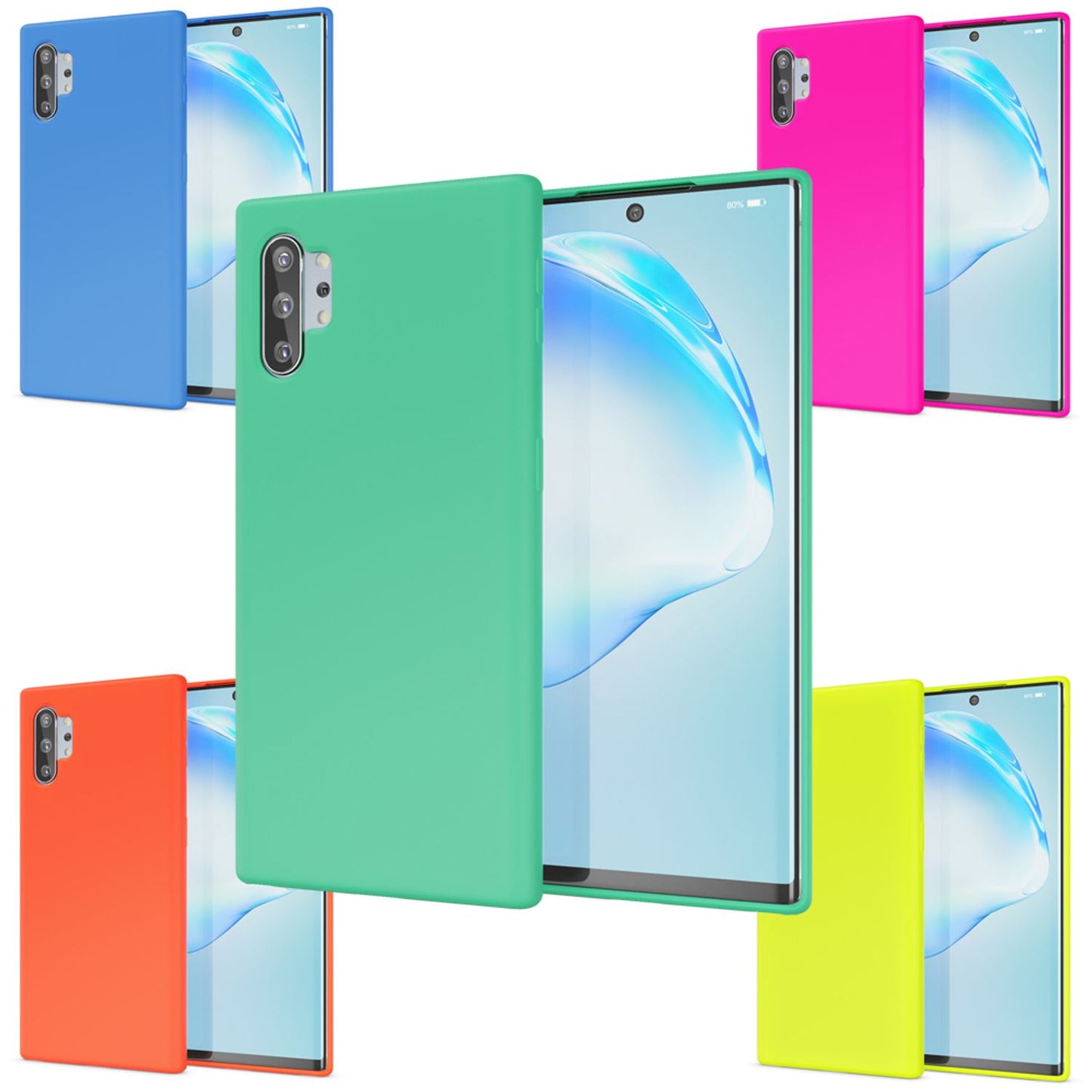 NALIA Neon Handy Hülle für Galaxy Note10+ / 10+ 5G, Soft case & Silikon Bumper