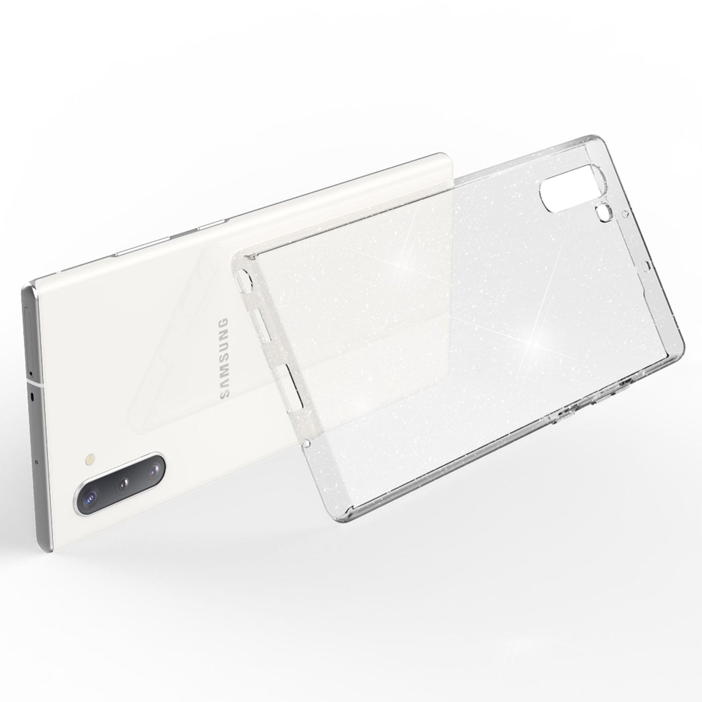 NALIA Glitzer Handyhülle für Samsung Galaxy Note10 Hülle, Bling Silikon Handyhülle