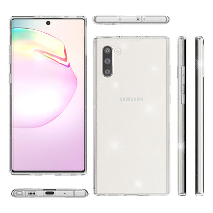 NALIA Glitzer Handyhülle für Samsung Galaxy Note10 Hülle, Bling Silikon Handyhülle