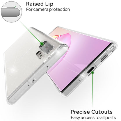 NALIA Glitzer Handyhülle für Samsung Galaxy Note10 Plus Hülle Silikon Handyhülle
