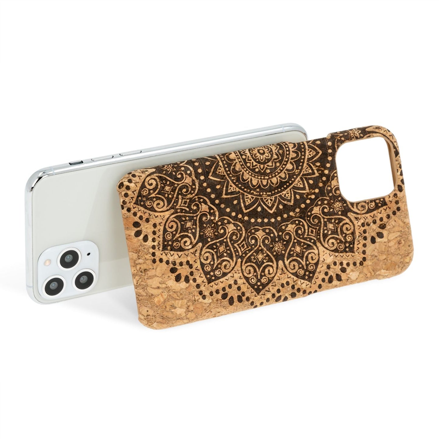 NALIA Kork Handy Hülle für iPhone 11 Pro Max, Natur-Holz Hard Case Design Cover