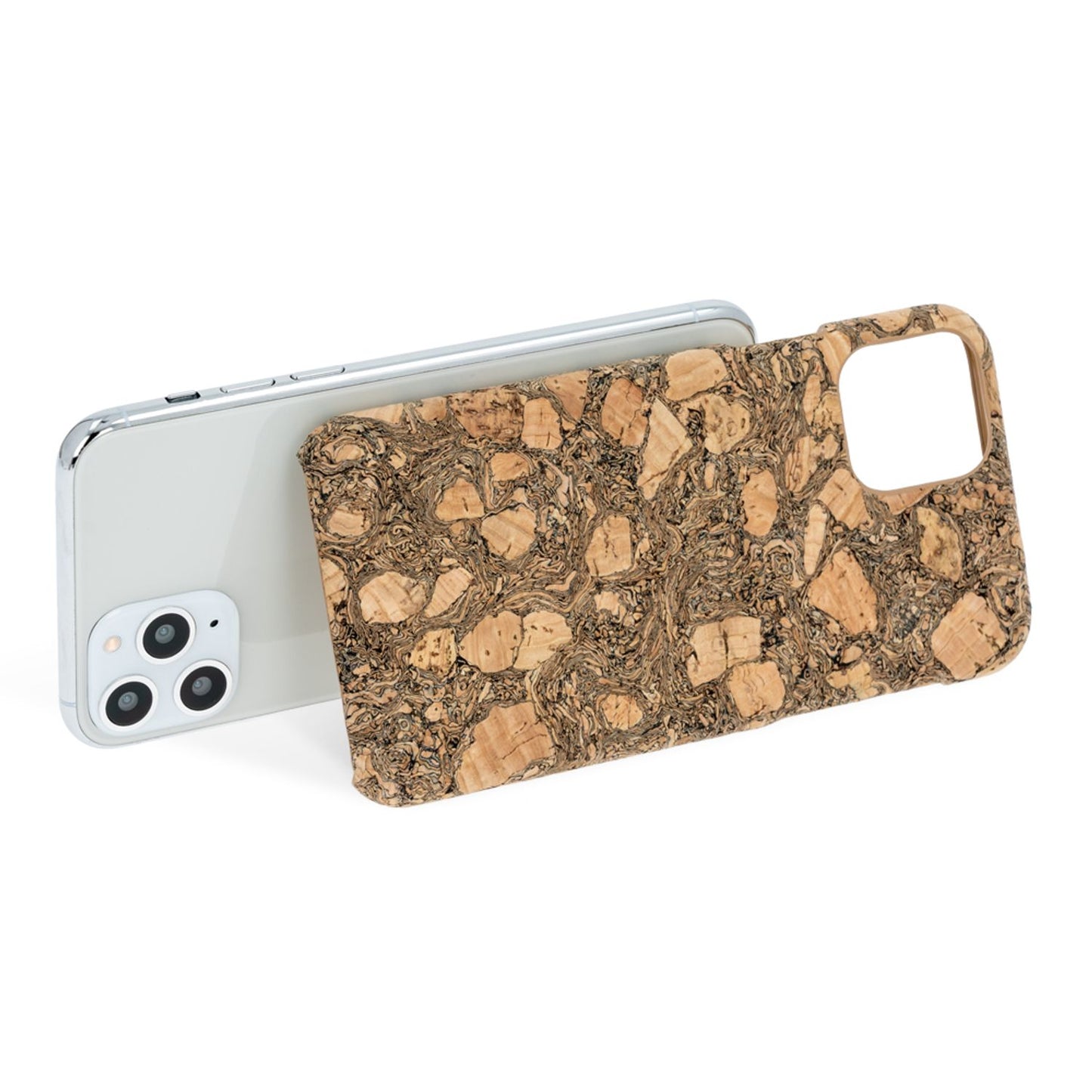 NALIA Kork Handy Hülle kompatibel mit iPhone 11 Pro, Natur-Holz Hard Case Cover