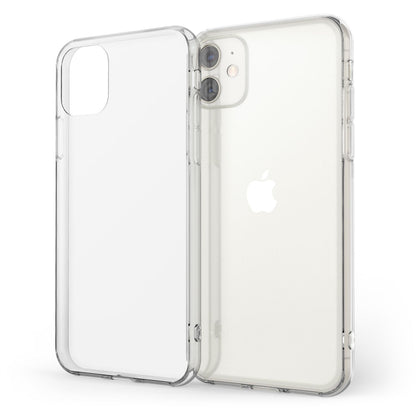 NALIA Hartglas Handy Hülle für iPhone 11, Durchsichtiges Hardcase Cover Tasche