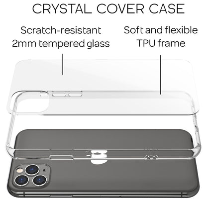 NALIA Hartglas Handy Hülle für iPhone 11 Pro, Durchsichtiges Hardcase Cover Etui