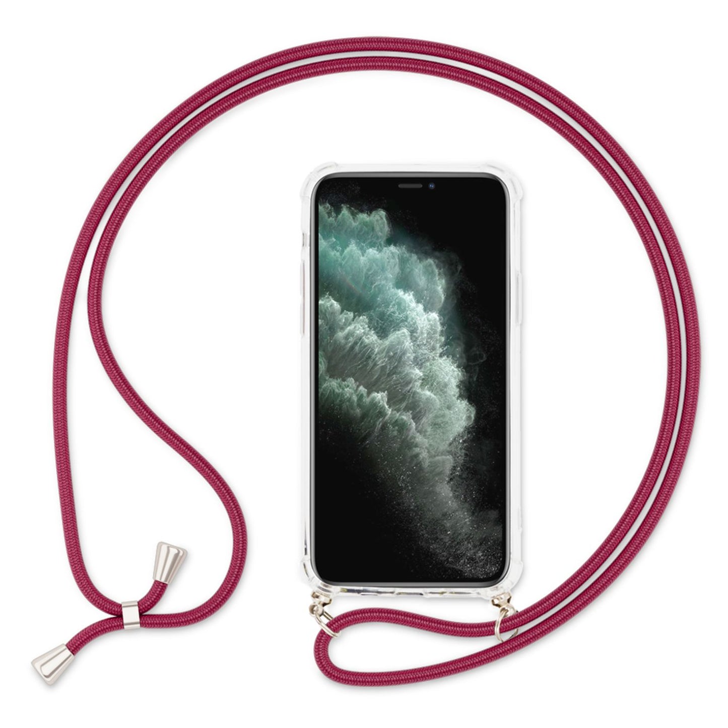 NALIA Handy Hülle mit Kette für iPhone 11 Pro Max Necklace Case mit Umhänge-Band