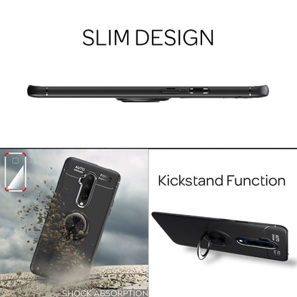 NALIA Ring Handyhülle für OnePlus 7T Pro Hülle, Silikon Hülle mit Finger-Halter