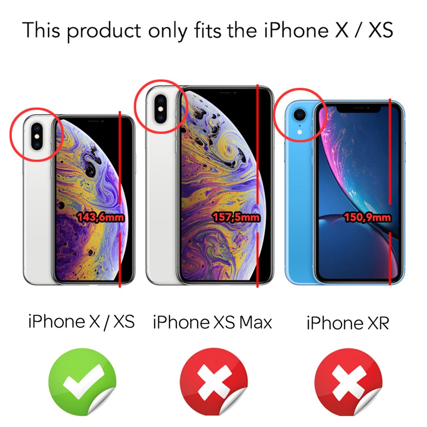 NALIA Schutz Handyhülle für iPhone X XS, Spiegel Case Kunst Leder Etui Handy Tasche