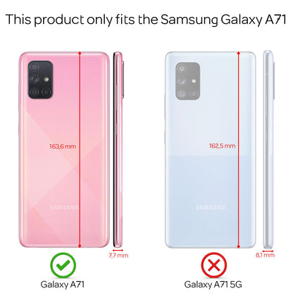 NALIA Carbon Look Case für Samsung Galaxy A71, Handy Hülle Schutz Tasche Cover