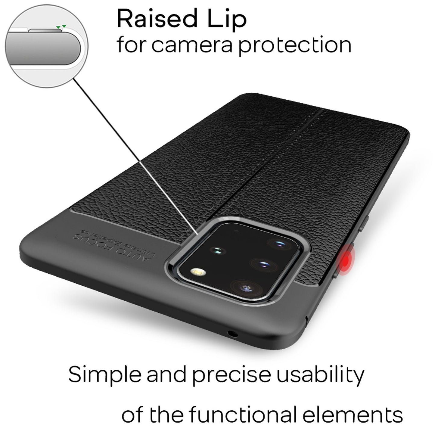 NALIA Handyhülle für Samsung Galaxy S20 Plus, Leder Optik Schutz Handy Tasche
