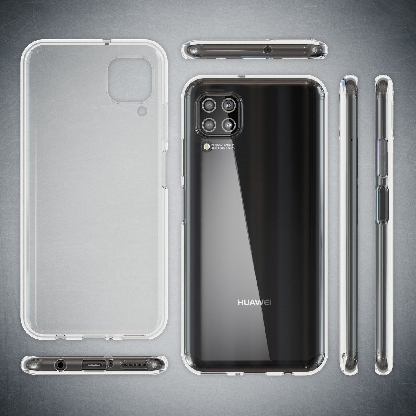 NALIA Handy Hülle für Huawei P40 Lite, Slim Case Schutz Cover Tasche Bumper Etui