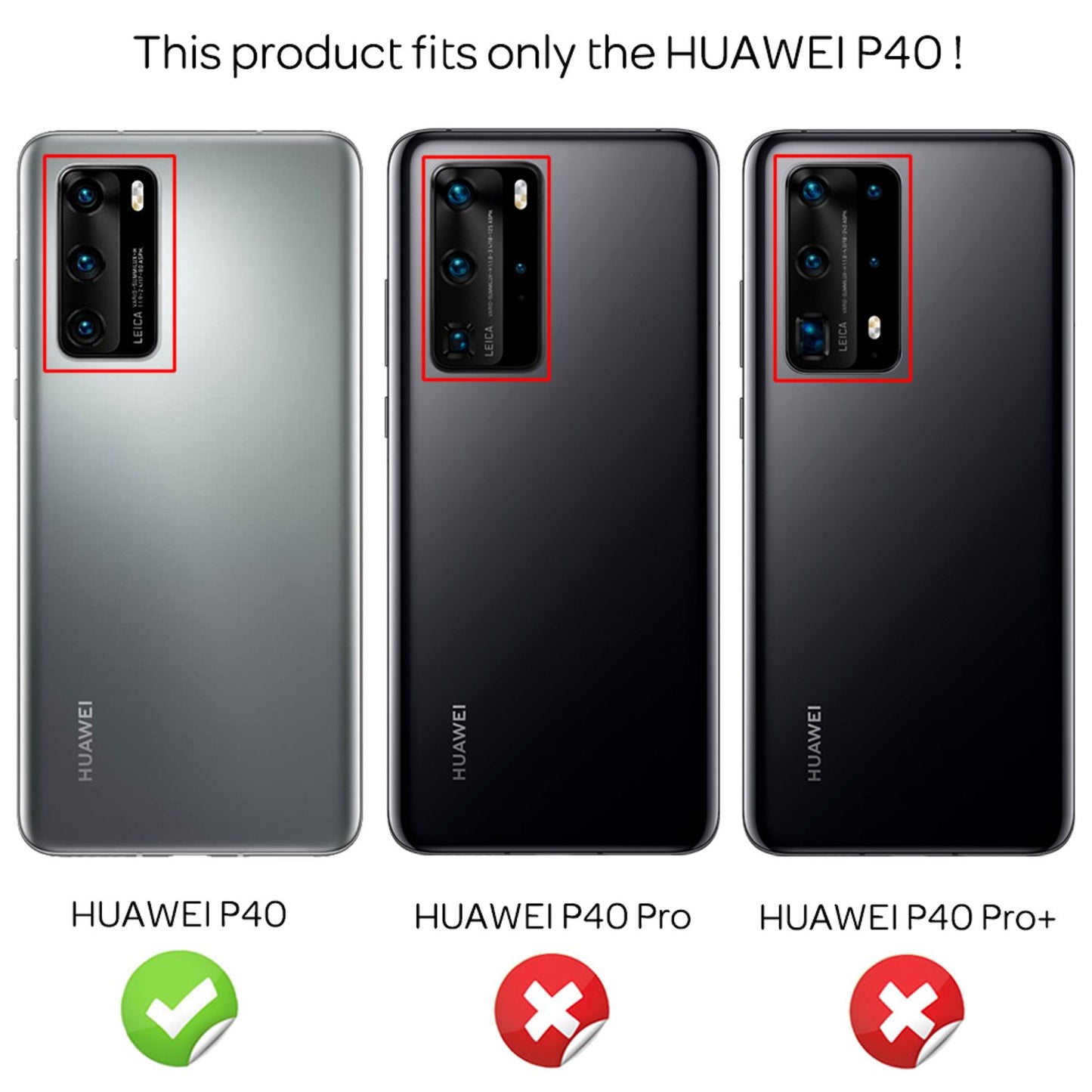NALIA Handyhülle für Huawei P40 Hülle, Leder Optik Stylische Handyhülle Silikon