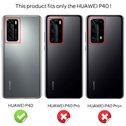 NALIA Handyhülle für Huawei P40 Hülle, Leder Optik Stylische Handyhülle Silikon
