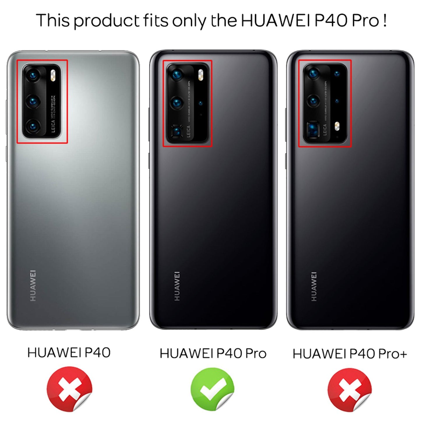 NALIA Handyhülle für Huawei P40 Pro Hülle, Leder Optik Stylische Handyhülle