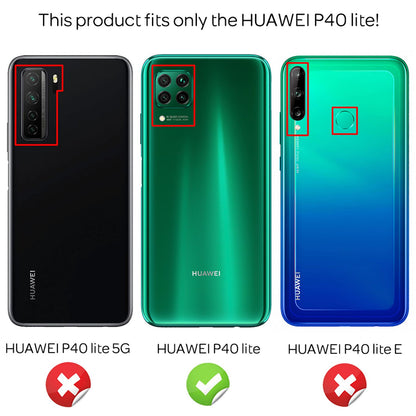 NALIA Handyhülle für Huawei P40 Lite Hülle, Leder Optik Stylische Handyhülle
