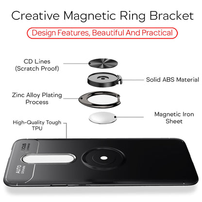 NALIA Ring Hülle für OnePlus 8, Handy Case Schutz Cover Bumper für KFZ-Halterung