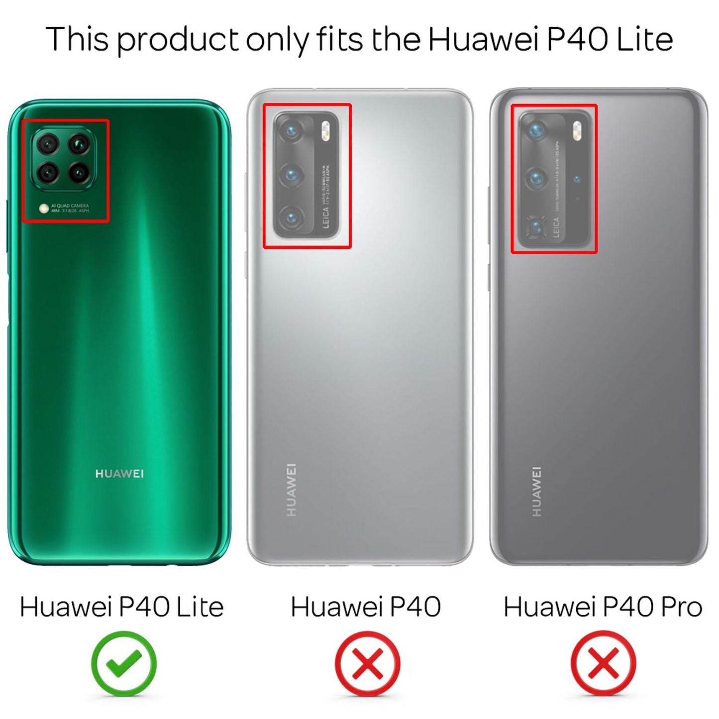 NALIA Klapp Hülle für Huawei P40 lite, Flip Case Kunstleder Cover Bumper Etui