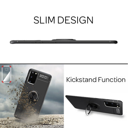 NALIA Ring Handy Hülle für Samsung Galaxy S20, Silikon Cover Case Finger Halter